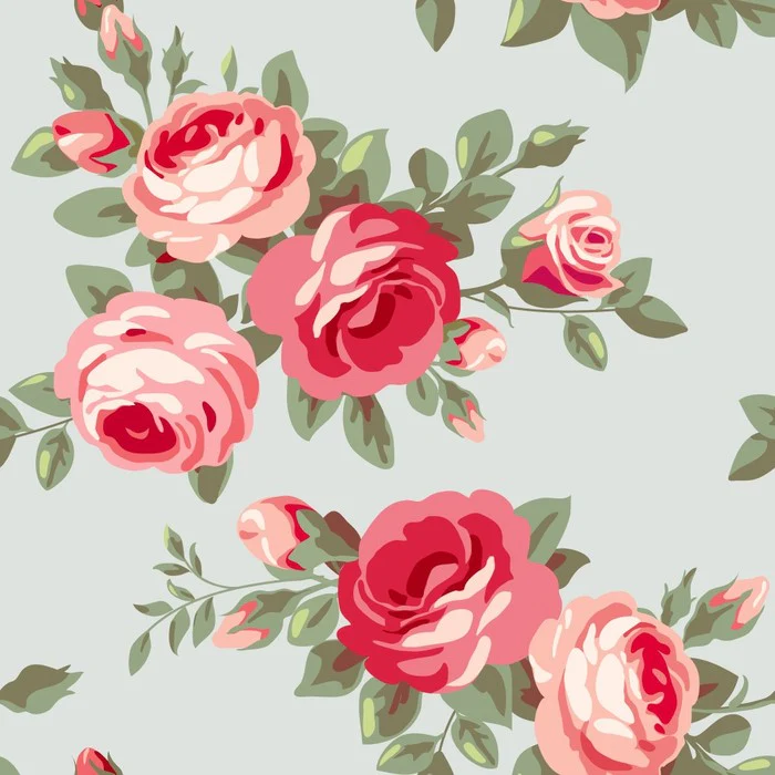 Vintage style rose wallpaper