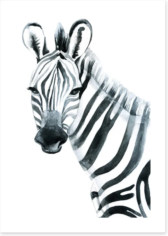 Watercolour zebra - Image 2