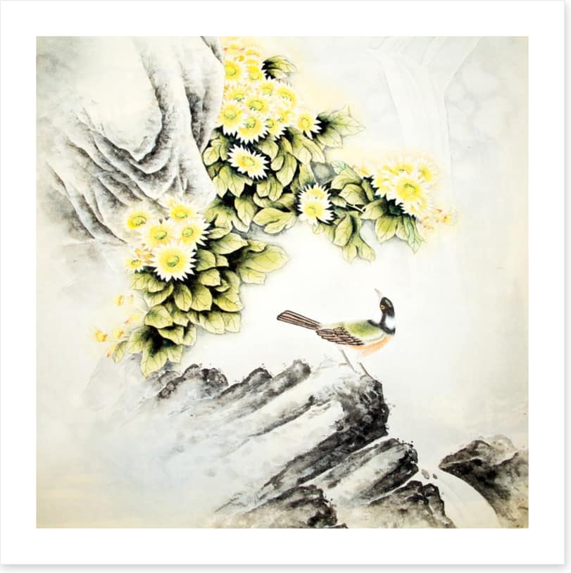 Waterfall blossom bird - Image 2