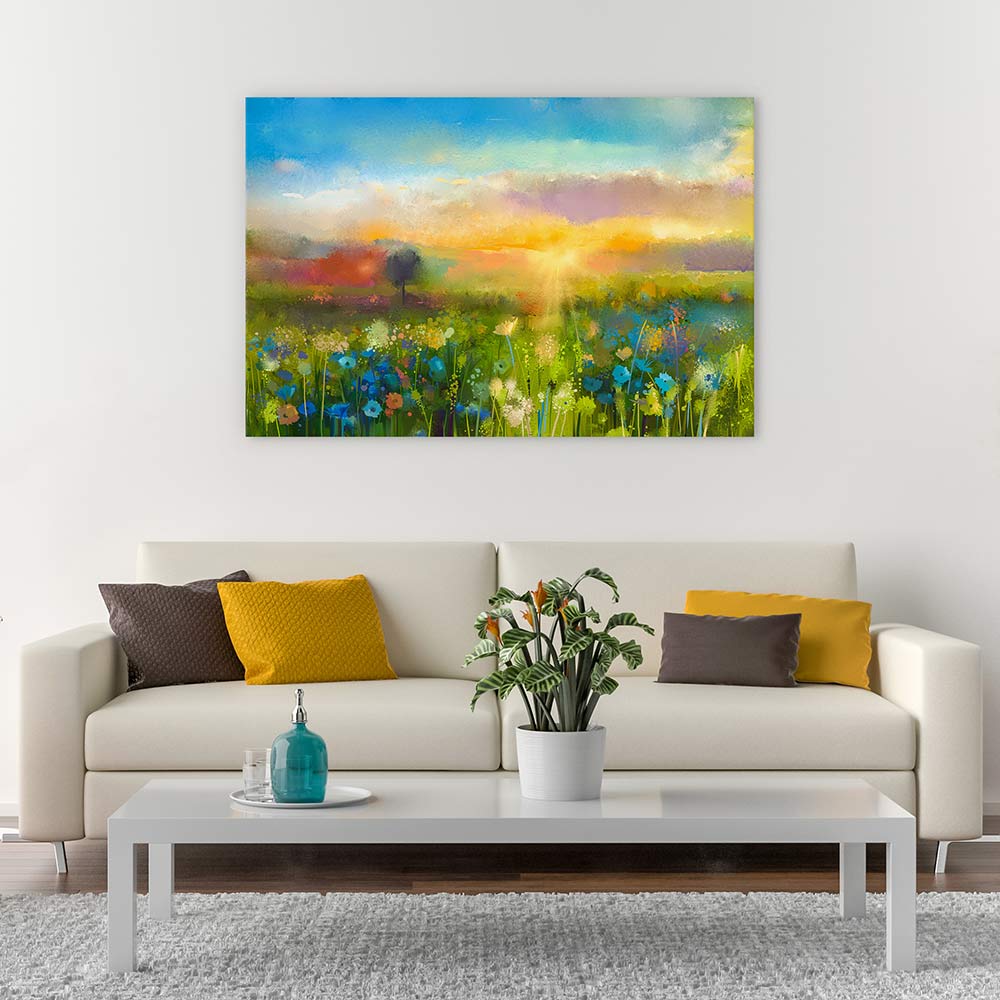 Wildflower meadow at sunset - Image 3