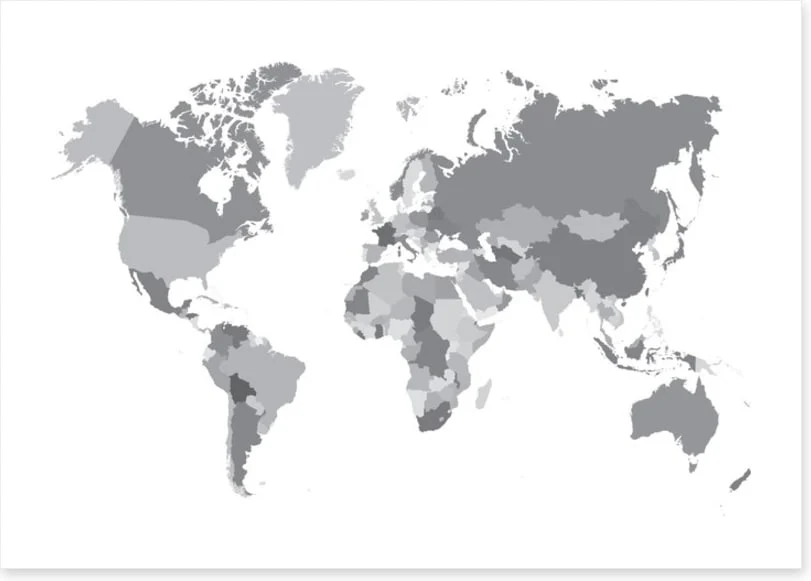 World map shades of grey - Image 2