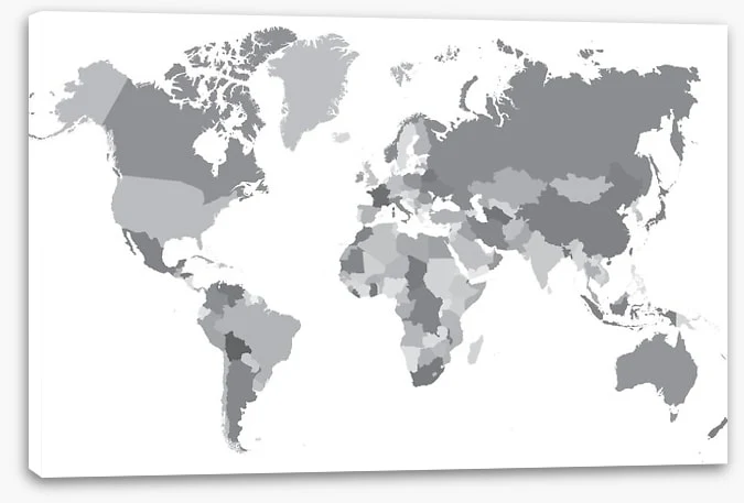 World map shades of grey - Image 2