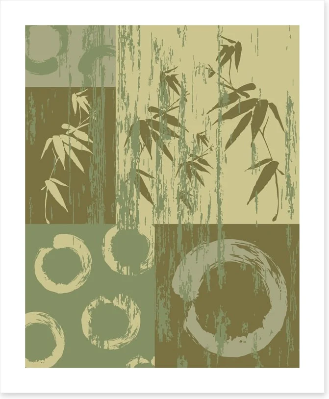 Zen circle and bamboo green - Image 2